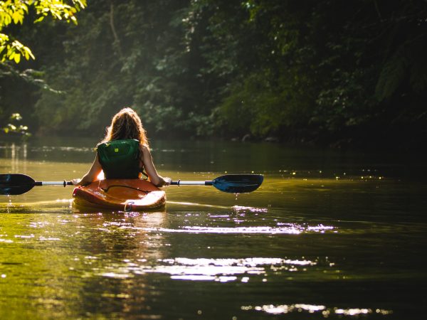 a woman canoeing in Costa Rica